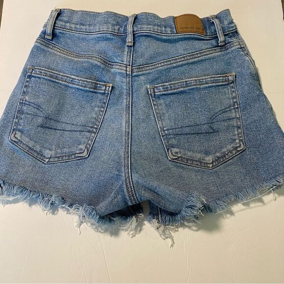 American Eagle 90s Boyfriend Highest Rise Jean Shorts fringe lyocell modal 2 - Picture 2 of 9